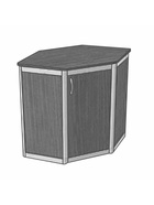 Прилавок угловой «У6 дв», 80×80×90 см, ЛДСП, серый  (артикул 9846854)  большой выбор товаров оптом и в розницу по низким ценам с доставкой