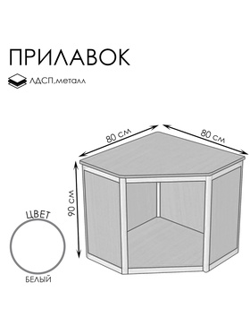 {{photo.Alt || photo.Description || 'Прилавок угловой «У5», 80×80×90 см, ЛДСП, белый'}}