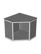 Прилавок угловой «У5», 80×80×90 см, ЛДСП, серый 9846862