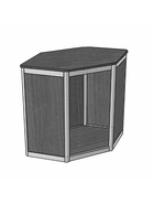 Прилавок угловой «У6»,80×80×90 см, ЛДСП, серый  (артикул 9846866)  большой выбор товаров оптом и в розницу по низким ценам с доставкой