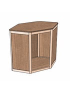 Прилавок угловой «У6», 80×80×90 см, ЛДСП, цвет дуб сонома 9846867