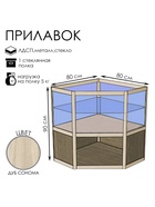 Прилавок угловой «У5п», 80×80×90 см, ЛДСП, стекло, цвет дуб сонома 9846875