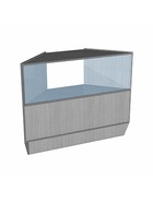 Прилавок ПЭ-6, 800×800×900, ЛДСП, стекло, серый - Фото 3