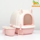 Туалет-домик со съемной подставкой под совок, 50 х 40 х 41 см, розовый - Фото 1