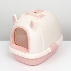 Туалет-домик со съемной подставкой под совок, 50 х 40 х 41 см, розовый - Фото 4