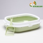 Туалет с бортом 40×34×11 см, зелёный - Фото 2