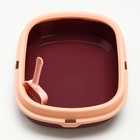 Туалет с бортом 40×34×11 см, бордовый - Фото 6