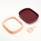 Туалет с бортом 40×34×11 см, бордовый - Фото 8