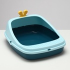 Туалет с бортом, 46×35×18 см, пластик, голубой - Фото 3