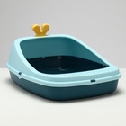 Туалет с бортом, 46×35×18 см, пластик, голубой - Фото 4