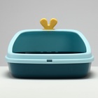 Туалет с бортом, 46×35×18 см, пластик, голубой - Фото 5