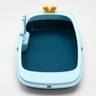 Туалет с бортом, 46×35×18 см, пластик, голубой - Фото 6