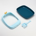 Туалет с бортом, 46×35×18 см, пластик, голубой - Фото 8