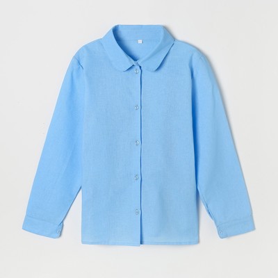 Блузка для девочки, цвет голубой, рост 122 см