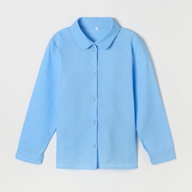 Блузка для девочки, цвет голубой, рост 128 см