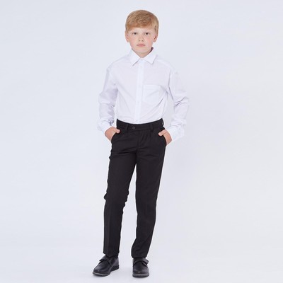 Школьная рубашка для мальчика, цвет белый, рост 170 см