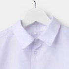 Школьная рубашка для мальчика, цвет белый, рост 170 см - Фото 2
