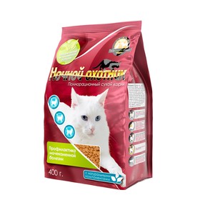 Сухой корм "Ночной охотник" для кошек профилактика мочекаменной болезни, 400 г