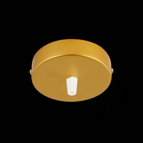 Потолочное крепление на одну лампу круглое, размер 10x10x2 см, цвет золотистый Ош