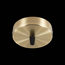Потолочное крепление на одну лампу круглое, размер 10x10x2 см, цвет бронза
