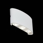 Светильник уличный настенный St Luce. SL089.501.06. Bisello. 6х1 Вт, LED, 4000K, 430 Lm, 17х8 см, цвет белый кварцевый - Фото 2