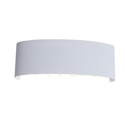 Светильник уличный настенный St Luce. SL089.501.08. Bisello. 8х1 Вт, LED, 4000K, 510 Lm, 22х9 см, цвет белый кварцевый