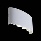 Светильник уличный настенный St Luce. SL089.501.08. Bisello. 8х1 Вт, LED, 4000K, 510 Lm, 22х9 см, цвет белый кварцевый - Фото 4