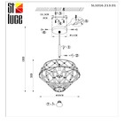 Светильник подвесной St Luce. SL1016.213.01. Narrio. 1х60 Вт, E27, 30х30 см, цвет золотистый - Фото 10