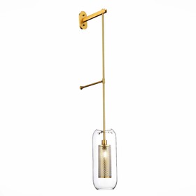 Бра St Luce. SL1048.311.01. Gerrit. 1х40 Вт, E14, 15х120 см, цвет латунь