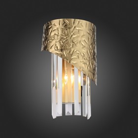 

Бра E14, 1x60W, 18x31 см, цвет античная латунь, прозрачный