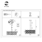 Светильник подвесной St Luce. SL1104.103.05. Casto. 5х60 Вт, E14, 58х58х23 см, цвет хром - Фото 16