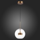 Светильник подвесной St Luce. SL1133.233.01. Bopone. 1х14 Вт, LED, 3000K, 385 Lm, 20х20 см, цвет латунь - Фото 3