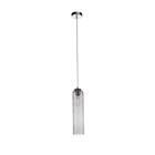 Светильник подвесной E27, 1x60W, 50x10 см, цвет хром, дымчатый - фото 4116925