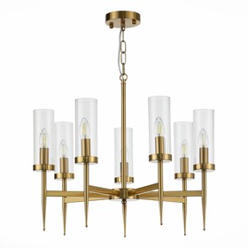 Люстра подвесная St Luce. SL1159.303.07. Acazio. 7х60 Вт, E14, 60х60х48 см, цвет латунь