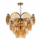 Люстра подвесная St Luce. SL1161.333.09. Fazia. 9х60 Вт, E14, 60х60х45 см, цвет латунь - Фото 6