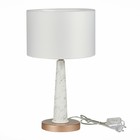 Прикроватная лампа E14, 1x40W, 47,5x26 см, цвет матовое золото, белый - фото 4117617