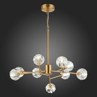 Светильник подвесной St Luce. SL1166.303.09. Romano. 9х5 Вт, G9 LED, 3000K, 68х68х52 см, цвет латунь - Фото 3