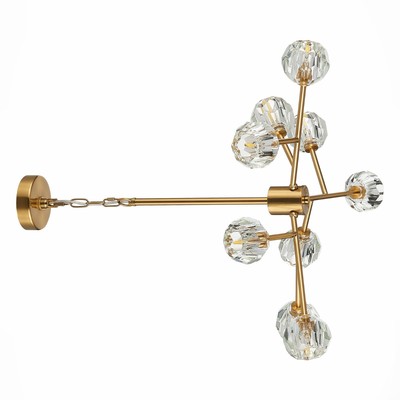 Светильник подвесной St Luce. SL1166.303.09. Romano. 9х5 Вт, G9 LED, 3000K, 68х68х52 см, цвет латунь