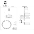 Светильник подвесной St Luce. SL1167.303.08. Tellurio. 8х40 Вт, E14, 62х62х38 см, цвет латунь - Фото 13