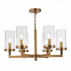 Люстра подвесная St Luce. SL1171.303.06. Masine. 6х40 Вт, E14, 61,5х61,5х30,6 см, цвет латунь - Фото 4