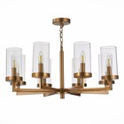 Люстра подвесная St Luce. SL1171.303.08. Masine. 8х40 Вт, E14, 74,5х74,5х30,6 см, цвет латунь - фото 301649430