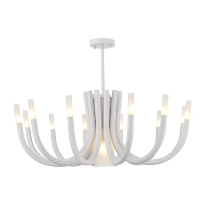 Люстра потолочная St Luce. SL1173.502.13. Pafe. 13х5+60 Вт, G4/E27, 82х82х64 см, цвет белый