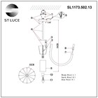 Люстра потолочная St Luce. SL1173.502.13. Pafe. 13х5+60 Вт, G4/E27, 82х82х64 см, цвет белый - Фото 6