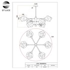 Люстра потолочная St Luce. SL1175.102.06. Portici. 6х40 Вт, E14, 85х85х56 см, цвет хром - Фото 10