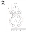 Люстра подвесная St Luce. SL1175.103.06. Portici. 6х40 Вт, E14, 82х82 см, цвет хром - Фото 13