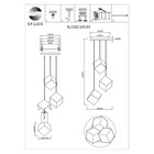 Светильник подвесной St Luce. SL1182.103.03. Riello. 3х5 Вт, G9, 4000K, 46х46 см, цвет хром - Фото 5