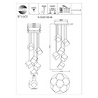 Светильник подвесной St Luce. SL1182.103.06. Riello. 6х5 Вт, G9, 4000K, 57х57 см, цвет хром - Фото 5