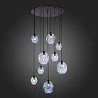 Люстра подвесная St Luce. SL1188.403.09. Idesia. 9х40 Вт, E14/E27, 87х87 см, цвет чёрный - Фото 3