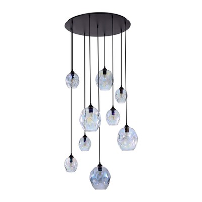 Люстра подвесная St Luce. SL1188.403.09. Idesia. 9х40 Вт, E14/E27, 87х87 см, цвет чёрный