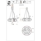 Люстра подвесная St Luce. SL1189.403.06. Beata. 6х5 Вт, G9, 4000K, 61,3х61,3х19,7 см, цвет чёрный - Фото 6